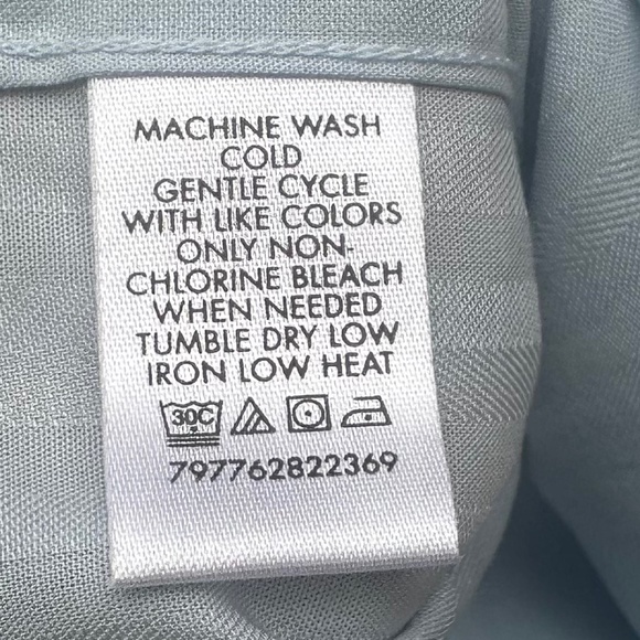 Calvin Klein  Men's Long Sleeve Cotton Light Blue Striped Size L. Shirt. NEW. - Picture 10 of 13